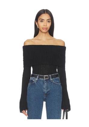 MORE TO COME Ingrid Off Shoulder Sweater in Black. Size M. Also in L, S, XS.