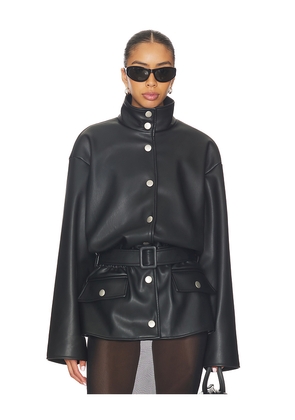 Lovers and Friends Isabela Faux Leather Jacket in Black. Size S. Also in M, XS, XXS.