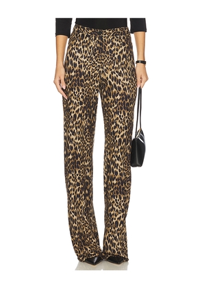 NILI LOTAN Kiana Jersey Pant in Brown. Size 10. Also in 0, 2, 6, 8.