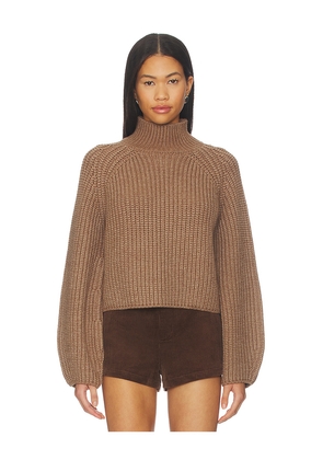 Lovers and Friends Martinea Funnel Neck Sweater in Brown. Size M. Also in XS, XXS, S, L, XL.