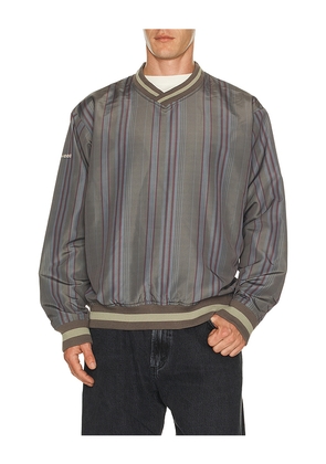 Metalwood Studio Lined V Neck Pullover in Grey. Size S. Also in M.