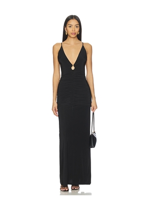 Lovers and Friends x Christina Elezaj Eugene Gown in Black. Size M. Also in XXS, XS, S, L, XL.
