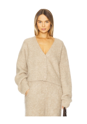 LAMARQUE Minnie Cardigan in Beige. Size M. Also in L, S, XS.