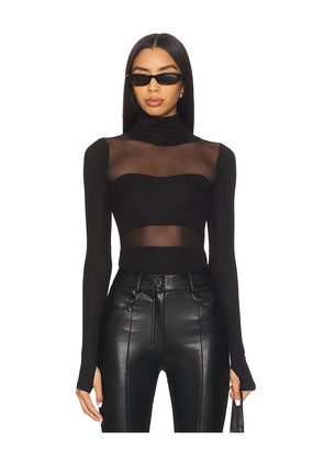 Michael Lauren Rem Long Sleeve Fitted Turtleneck Top in Black. Size L. Also in S.