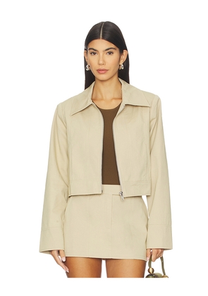 MADISON THE LABEL Nikolas Jacket in Beige. Size M. Also in L, S, XL/1X, XS.