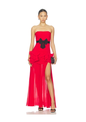 MAJORELLE Fauna Gown in Red. Size M. Also in XS, XXS, S, L, XL.