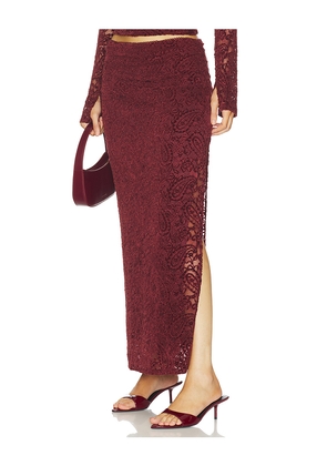 NIA Selena Skirt in Burgundy. Size M. Also in L, S, XS.