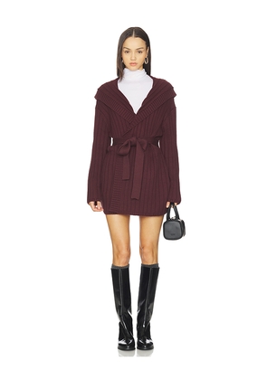 Lovers and Friends Sariah Wrap Cardigan in Burgundy. Size M. Also in XS, S.