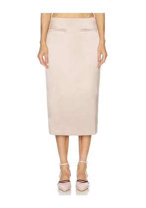 L'Academie by Marianna Yuli Midi Skirt in Pink. Size M. Also in L, S, XS, XXS.
