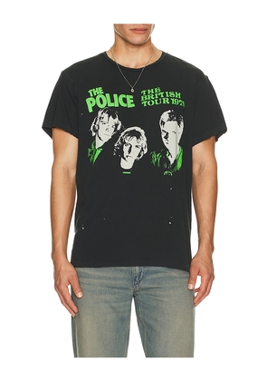 Madeworn The Police T-Shirt in Black. Size S. Also in M, L, XXL/2X.