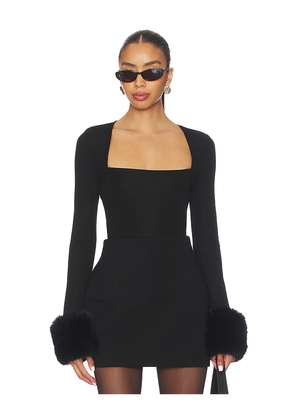 MAJORELLE Daphine Top in Black. Size M. Also in XS, L, XL.