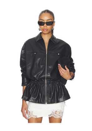 Lovers and Friends Greta Faux Leather Jacket in Black. Size M. Also in S, XS.