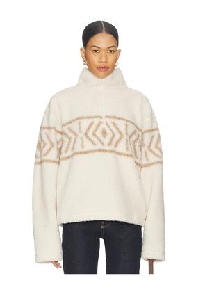 Lovers and Friends Dani Half Zip Pullover in Beige. Size S. Also in XXS, XS.