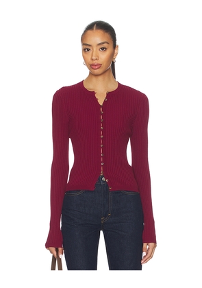 Lovers and Friends Gema Rib Cardigan in Burgundy. Size M. Also in XS, S.