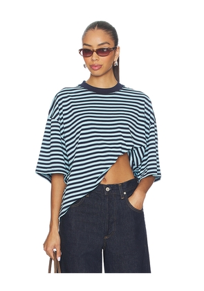 LIONESS Bloom Short Sleeve Tee in Blue. Size M. Also in S, XXS, XS.