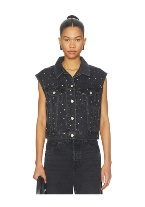 LEVI'S Shrunken 90s Vest in Black. Size M. Also in L, S, XS.