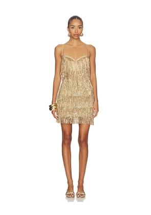 MAJORELLE Samara Mini Dress in Metallic Gold. Size M. Also in XS.