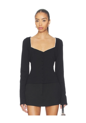 MAJORELLE Amelia Top in Black. Size M. Also in XS, XXS, S, L, XL.