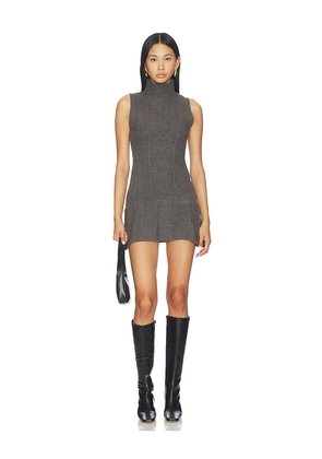 MORE TO COME Agnes Mini Dress in Grey. Size M. Also in L, S, XL, XXS.