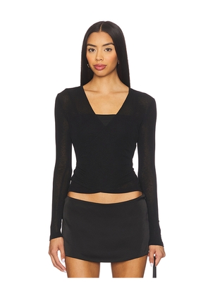 MORE TO COME Cora Wrap Set in Black. Size M. Also in L, XL, XS, XXS.