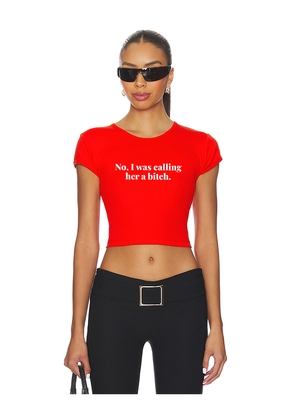 Other Her Cardi B Rib Tee In Red in Red. Size M. Also in S, XS.