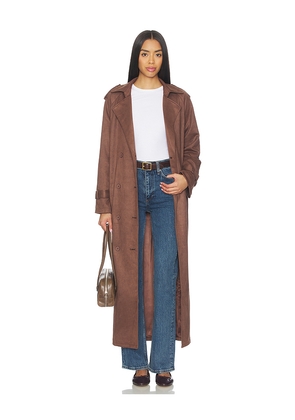 LIONESS x REVOLVE Penny Trench Coat in Brown. Size M. Also in L, S, XL, XS, XXL, XXS.
