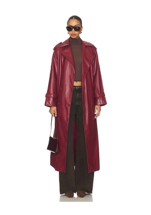LIONESS x REVOLVE Penny Trench Coat in Red. Size M. Also in L, S, XS, XXS.