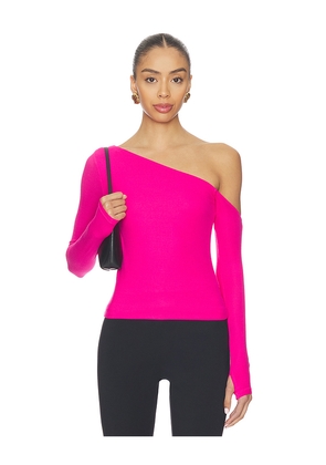 Michael Lauren Magdaleno Asymmetrical Longsleeve Top in Pink. Size M. Also in XS, S, L.