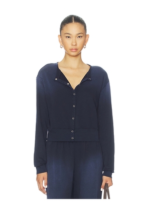 Michael Lauren Novak Snap Front Cardigan in Navy. Size S. Also in XS, M.