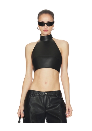 Monse Buckled Leather Bustier Top in Black. Size 4. Also in 6.
