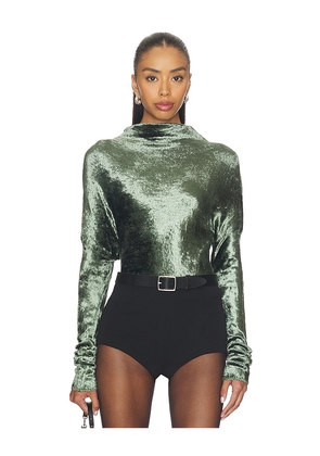Lapointe Velvet Dolman Top in Green. Size L. Also in M, S.