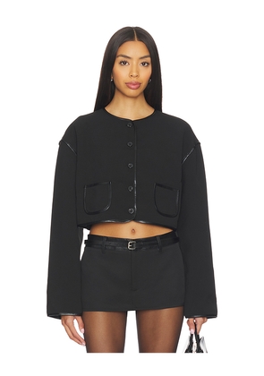 LIONESS Twilight Crop Jacket in Black. Size M. Also in L, S, XL, XS.