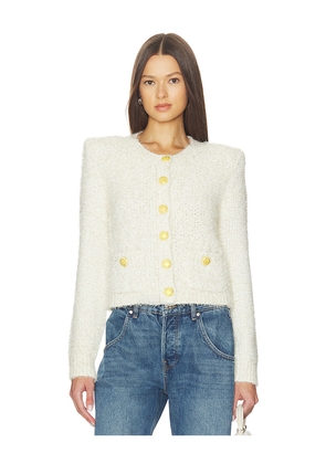 L'AGENCE Una Knit Cardigan in Ivory. Size M. Also in XXS, XS, S, L, XL.