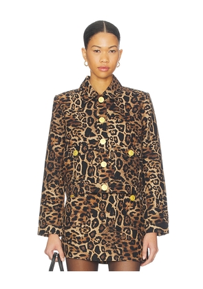 L'AGENCE Nyx Crop Jacket in Brown. Size 00. Also in 0, 2, 4, 8.