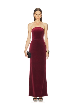 Michael Costello x REVOLVE Anjelique Velvet Gown in Burgundy. Size M. Also in XS, XXS, S, L, XL.