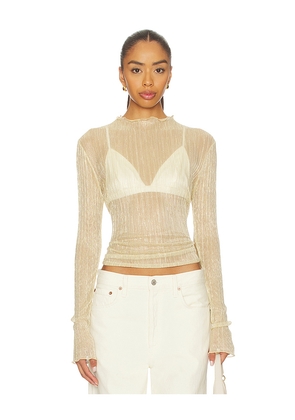 Lovers and Friends Edie Top in Metallic Gold. Size M. Also in XS, XXS, S, L, XL.