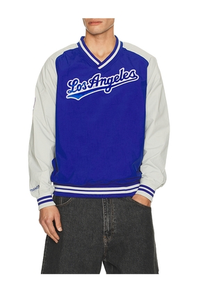 Mitchell & Ness MLB Dodgers Nylon Pullover Jacket in Blue. Size M. Also in S, L, XL/1X.
