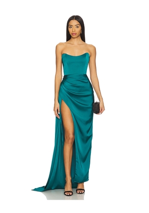 Katie May Bita Gown in Teal. Size M. Also in S, XS.