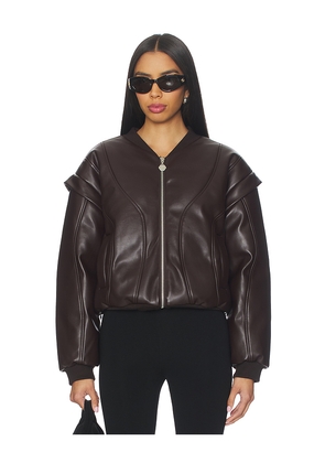 OW Collection Valentina Jacket in Brown. Size M. Also in L, S, XS.