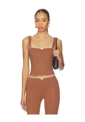 MAJORELLE Romie Top in Chocolate. Size M. Also in XS, XXS, S, L, XL.