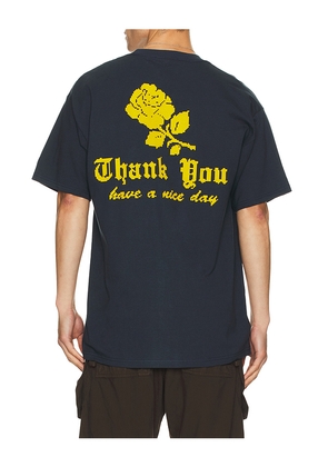 Market Thank You Needlepoint Tee in Black. Size M. Also in S, L, XL/1X.