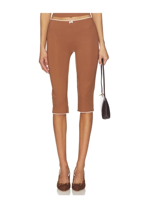 MAJORELLE Romie Capri in Chocolate. Size M. Also in L, S, XL, XS.
