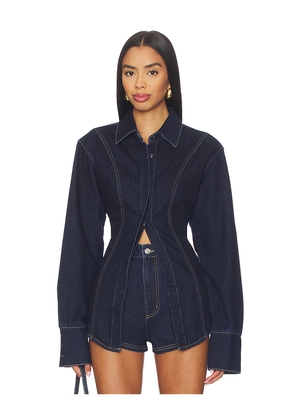 Nakedvice The Watson Shirt in Blue. Size M. Also in S, XS.