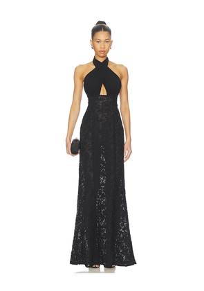MAJORELLE Julie Gown in Black. Size M. Also in XS, XXS, S, L, XL.
