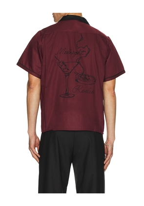 Midnight Rodeo Bowler Shirt in Burgundy. Size L. Also in XL/1X.
