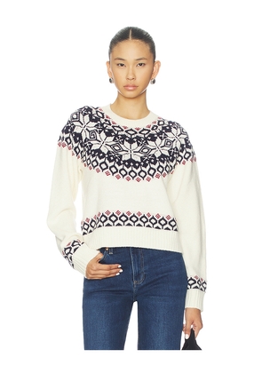 Lovers and Friends x Christina Elezaj Calix Fair Isle Sweater in Cream. Size S. Also in XS, M, L.