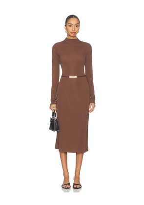 L'Academie by Marianna Lune Midi Dress in Chocolate. Size M. Also in XXS, XS, S, L, XL.