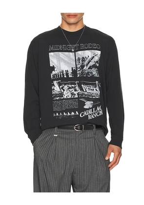 Midnight Rodeo Cadillac Ranch Long Sleeve Tee in Black. Size M. Also in S, L, XL/1X, XXL/2X.