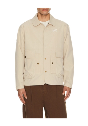 Malbon Golf Brigands Shacket in Brown. Size M. Also in L, S.