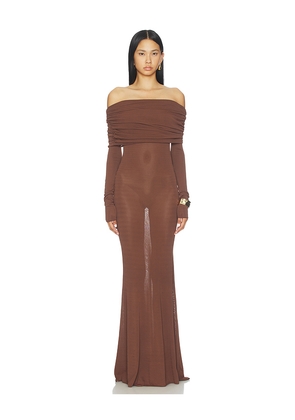 LPA Marren Maxi Knit Dress in Brown. Size M. Also in L, S, XS, XXS.